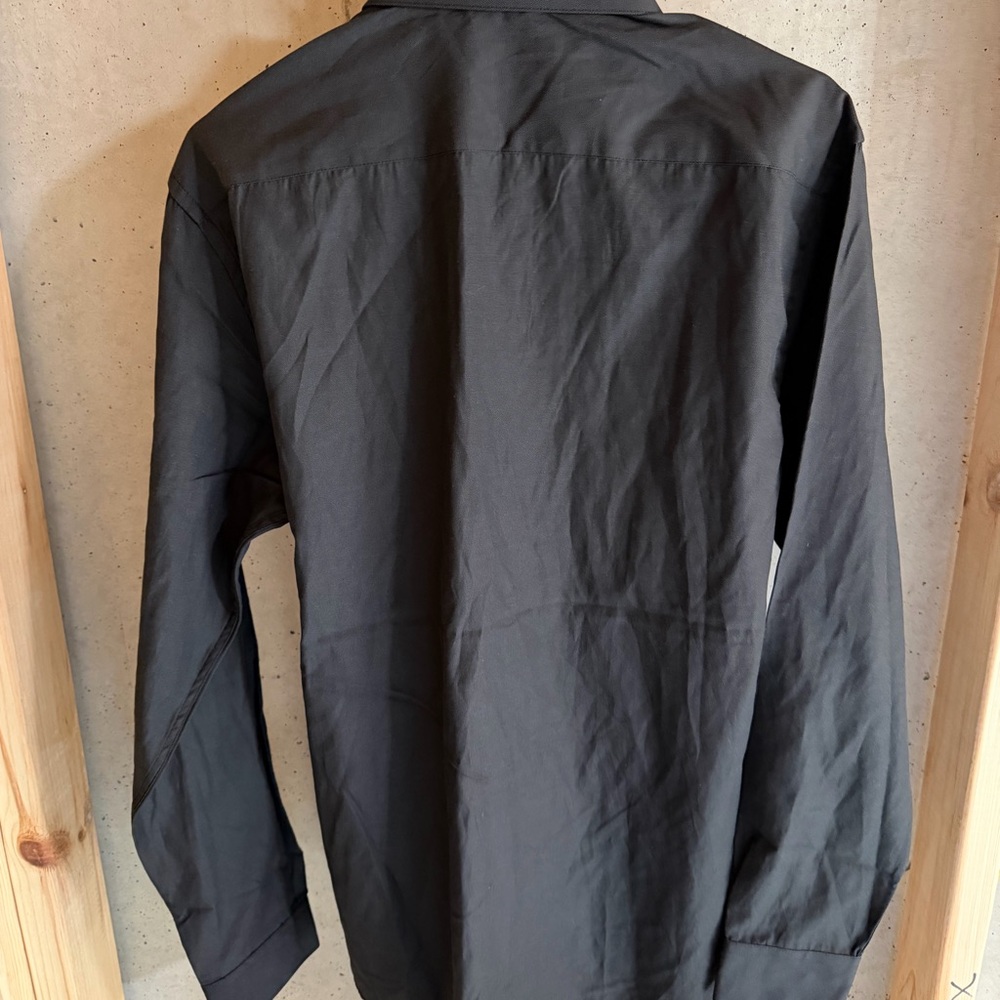 Ben Sherman Men’s Dobby Dress Shirt Black Large 16-16.5 34/35 - Picture 4 of 4